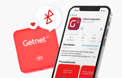 Mientras, bajate la App Getnet y luego vinculá el aparatito con el dispositivo usando conexión inalámbrica.