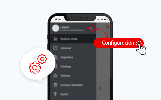 Ingresá al menú principal y luego dirigite a la opción “Configuración”.