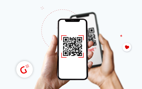 Mostráselo a tu cliente para que lo escanee desde su billetera virtual o App bancaria.